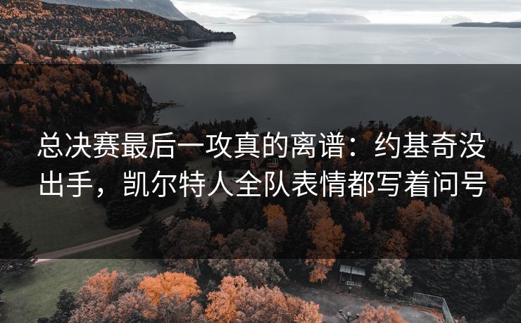 总决赛最后一攻真的离谱：约基奇没出手，凯尔特人全队表情都写着问号